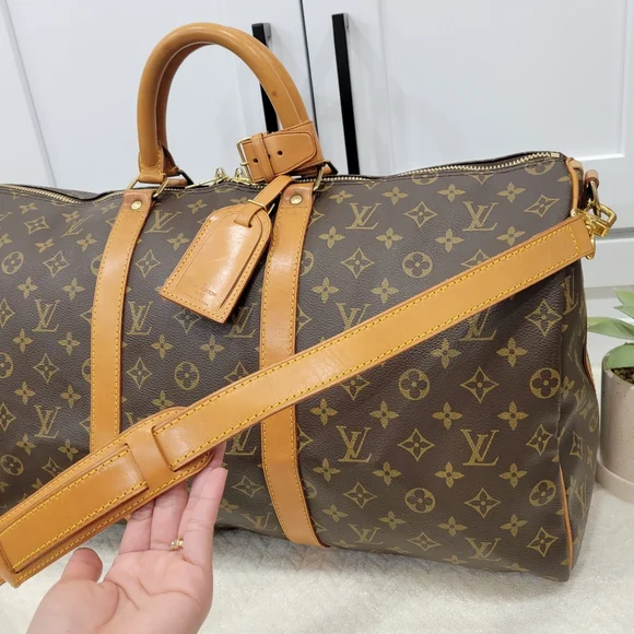 💕LOUIS VUITTON Keepall 50 Bandouliere w/ Strap Travel Bag Monogram - Picture 3 of 16